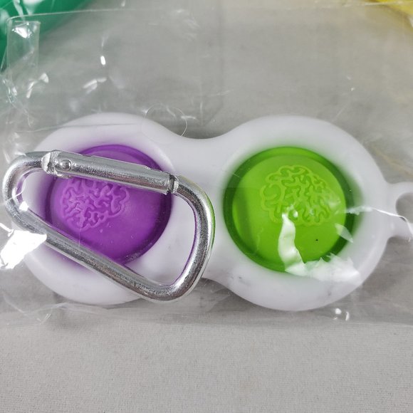 Pop it Toy Fidgit Bundle Push Bubble Sensory Stress Relief 2 + Keychain NIP - Picture 6 of 6